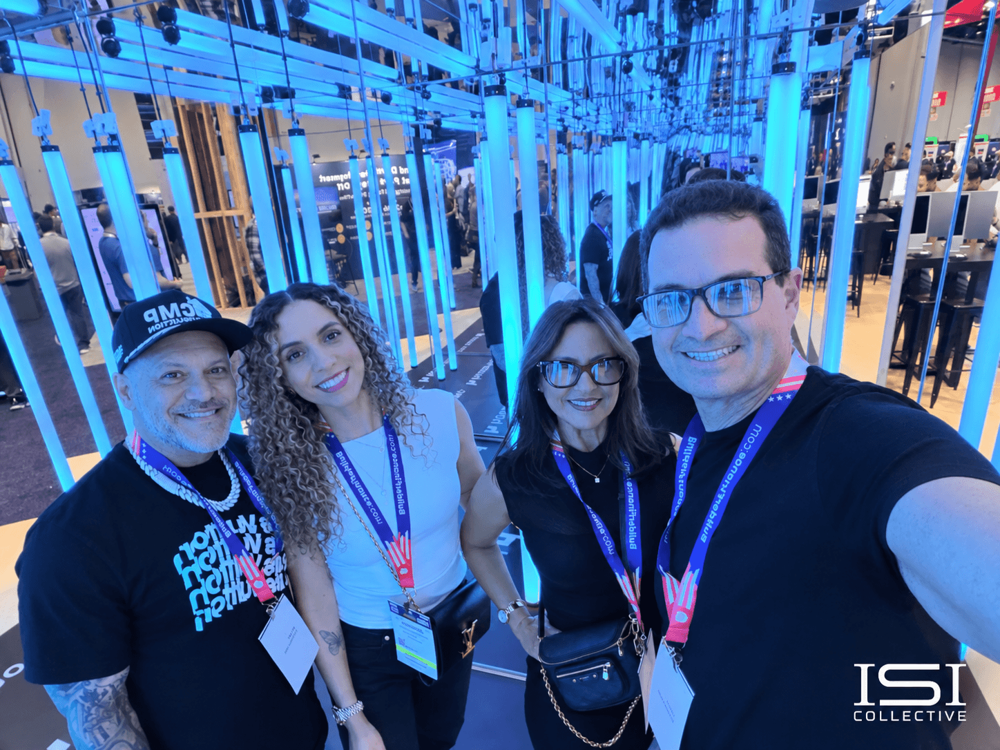 Chris Paladino (left) with the ISI Collective team at an industry construction event